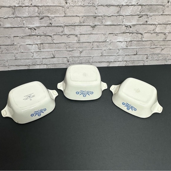 CORNING WARE Vintage Blue Cornflower Set of 3 Dishes 1 3/4 Cups & 2 3/4 Cup - Picture 15 of 16